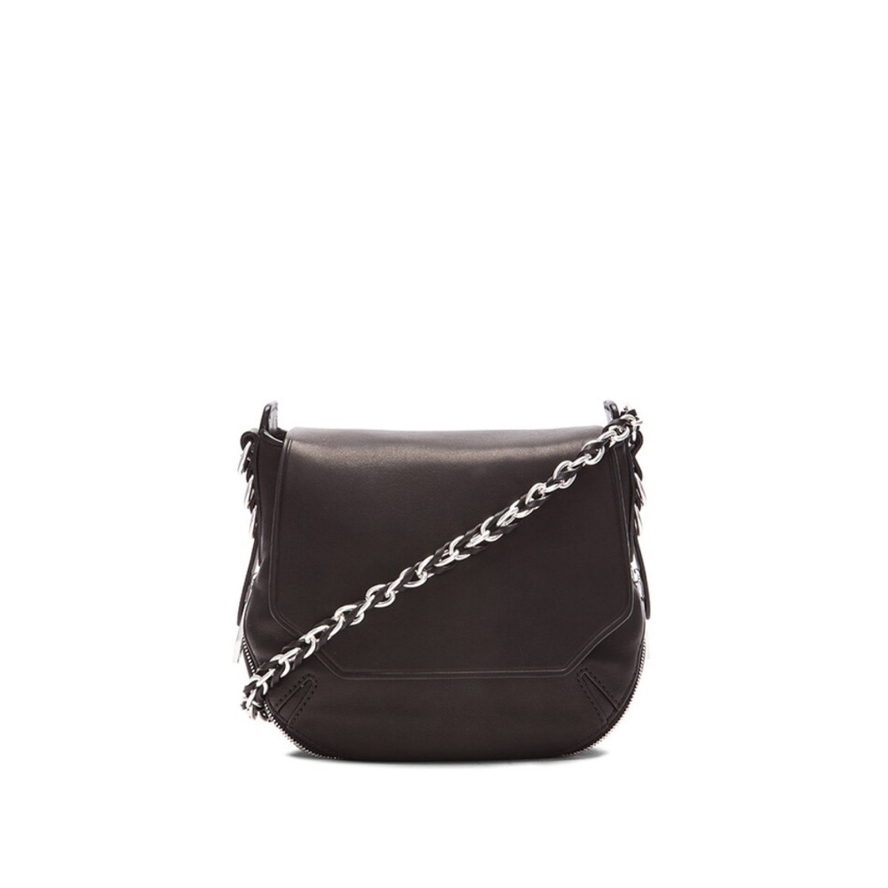 Rag & Bone Bradbury Mini Flap Chain Hobo Bag in Black